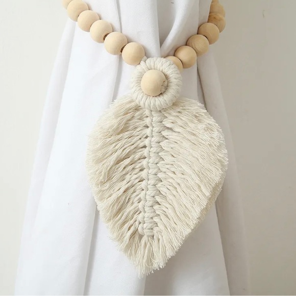 Macrame Cotton Curtain , Boho Decor , Handmade Tassels Curtain - Picture 1 of 6
